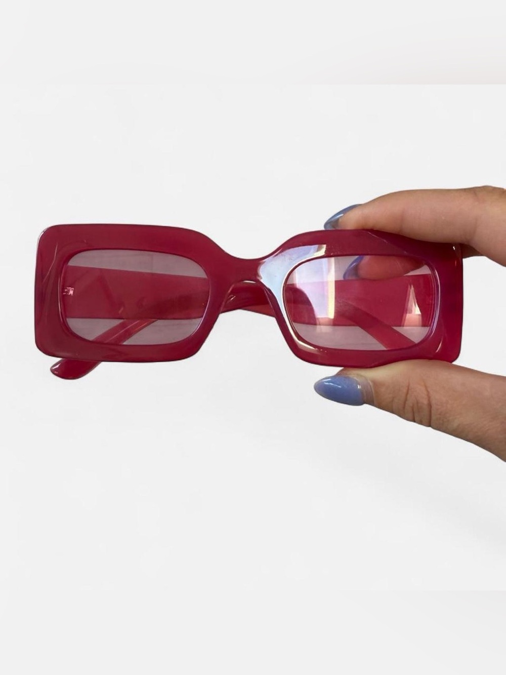 Raspberry Rectangular Fashion Sunglasses - Women Accessories